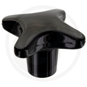 Kruisknop M20 DIN 6335 - Ø100mm Zwart Met Draadbus