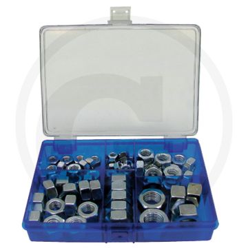Assortiment zeskantmoeren DIN 934 (77-delig)