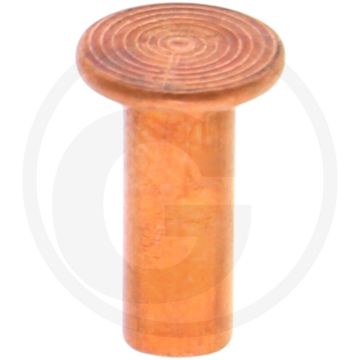 VPE100 koperen klinknagels 4x10 DIN 7338 – vorm B, koper, Ø4 mm lengte 10 mm