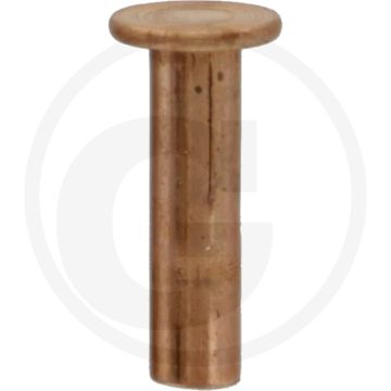 VPE100 koperen klinknagels 4x12 DIN 7338 – Koper, Ø4 mm, Lengte 15 mm, Vorm B