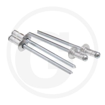 VPE 500 blindklinknagels met Platte kop AL/ST 3,2x8,0 mm