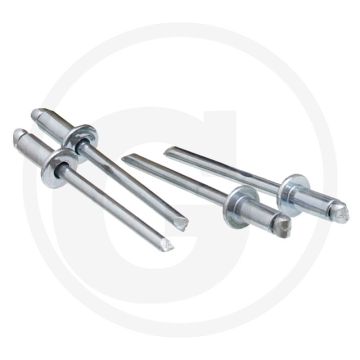VPE250 blindnieten met platte kop 6x12 ST/ST Ø6mm 4,0-7,5mm