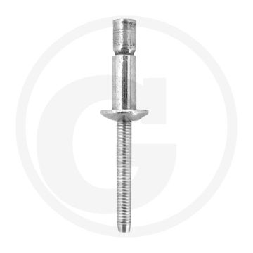 VPE250 blindnieten met platte kop 6,4x14 VA/VA klembereik 2,0-9,5 mm