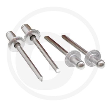 VPE500 blindnieten met platte kop 4,8x16 AL/VA DIN 7337