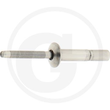VPE250 blindnieten met platte kop 6,4x19 VA/VA klembereik 2,0-15,8 mm
