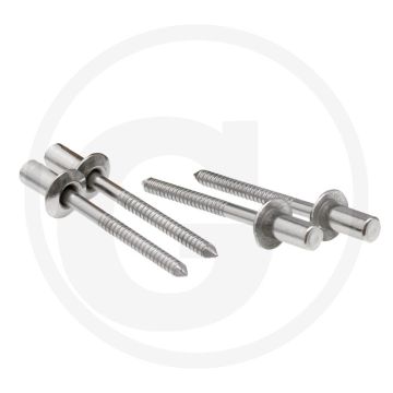 VPE500 blindnieten met platte kop 4,8x20 VA/VA ISO16585