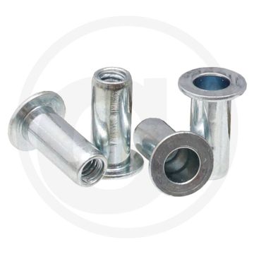 VPE500 blindnietmoeren met pl. kop M6 – klembereik 0,5–6,0 mm, lengte 17,5 mm