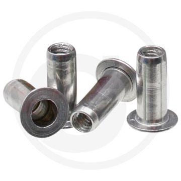 VPE500 blindnietmoeren met pl. kop M8 | Klembereik 0,5–7,5 mm, Ø dk 16 mm
