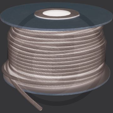 Drahtseil, 4/6mm, 50m, Stahl, PVC-ummantelt