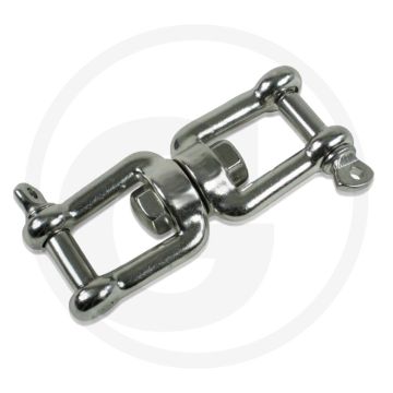 Wartel met schakel roestbestendig gaffel/gaffel 6 mm