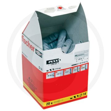 Fischer VPE20 pluggen S14 Ø14mm lengte 70mm