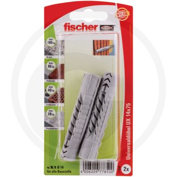 Fischer VPE2 universele pluggen UX 14x75 mm - SB-kaart met 2 stuks