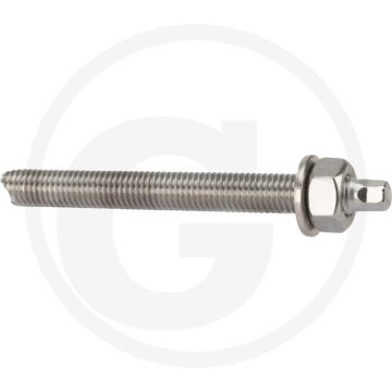 Fischer VPE10 draadstangen RG M12x120 A4 – Ø14 mm boring, verankering 75 mm