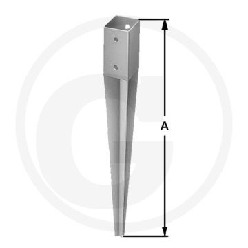 Pollmann Paalhouders met punt 71 x 71 mm