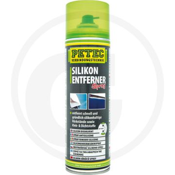 PETEC Verbindungstechnik Siliconenverwijderaar – 500 ml spray, sneldrogend, universeel toepasbaar