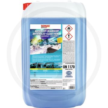 SONAX antivries + helder zicht concentraat – 25L jerrycan, blauw, citrusgeur
