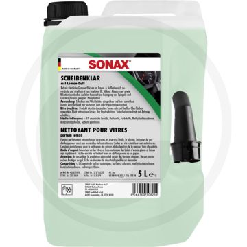SONAX Ruitenreiniger 5L – Streeploze reiniging, fosfaatvrij, citrusgeur