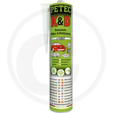 PETEC Verbindungstechnik Afdichtmiddel (K&D Karosserie Klebe- und Dichtmasse, Weiß, 310 ml)
