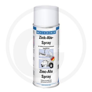 WEICON Zink-aluminium-spray 400 ml spuitbus RAL 9006 corrosiebescherming binnen/buiten