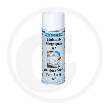 WEICON RVS onderhoudsspray A7, 400 ml – NSF-goedgekeurd, reinigt en beschermt RVS streeploos