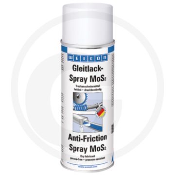 WEICON Glijlakspray MoS2 Droog Smeermiddel, Antraciet Zwart, Inhoud 400 ml
