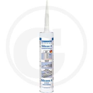 WEICON Siliconen aluminium grijs – 310 ml, temperatuurbestendig -60 °C tot +200 °C