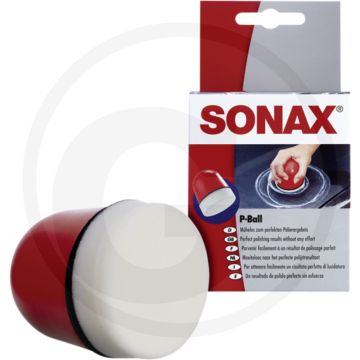 SONAX P-Ball – Ergonomische polijstbal met afneembare spons voor perfect polijstresultaat