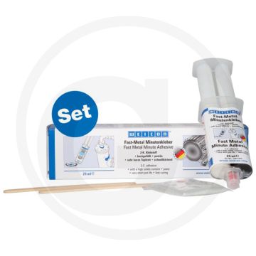 WEICON Fast-Metal minutenlijm set (Vloeibare epoxyharslijm voor metaal)
