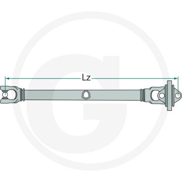 Weasler Aftakas, grootte: AB6-A80°, AB6-80°, lengte: 860 mm