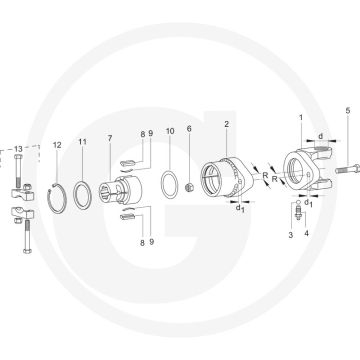 Walterscheid Koppelingshuis (rechtsomdraaiend)