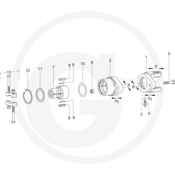 Walterscheid Koppelingshuis (rechtsomdraaiend)