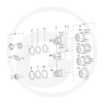 Walterscheid Naaf 1 3/8" (6) SPB8