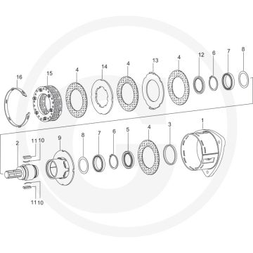 Walterscheid Koppelingshuis (3 x Ø 12,5 mm)