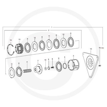 Walterscheid Slip- en vrijloopkoppeling (EK97/6  210 da Nm / II)