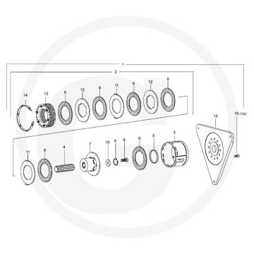 Walterscheid Cilinderbout (M12 x 12)