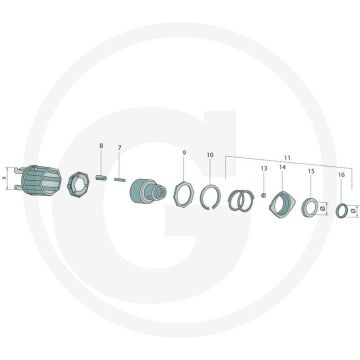 Walterscheid Gezette ring (42,3 x 57 x 5,6 mm)