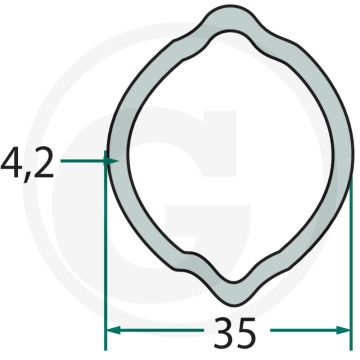 Weasler Profielbuis 1 meter, gecoat (G3)