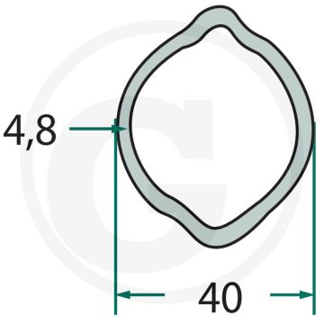 Weasler Profielbuis 1,5 meter, gecoat (G5b)