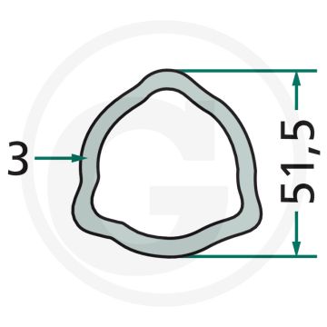 Weasler Profielbuis 3 meter (P8)