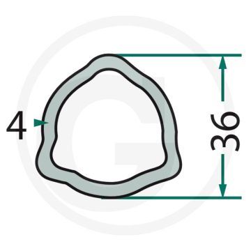 Weasler Profielbuis 1 m - Type B4 P6
