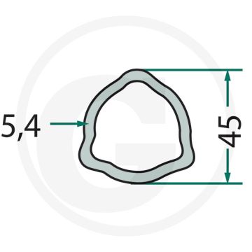 Weasler Profielbuis 1 m - Type B7, Uitvoering P10