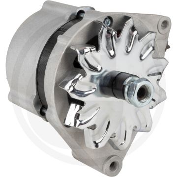 Dynamo 14 volt 33A met W-aansluiting en ventilatorwiel