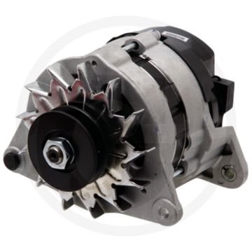 Dynamo 14 volt / 45 A – Stofdicht, Ø75 mm poelie, L60° inbouw, rechtsdraaiend