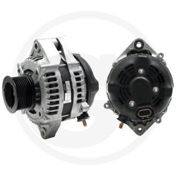 Dynamo 12 volt / 150 A – Compacte dynamo, poelie Ø60 mm, PVx8 riem, rechtsdraaiend