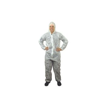 WERGWERP OVERALL MET KAP WIT / VERFOVERAL