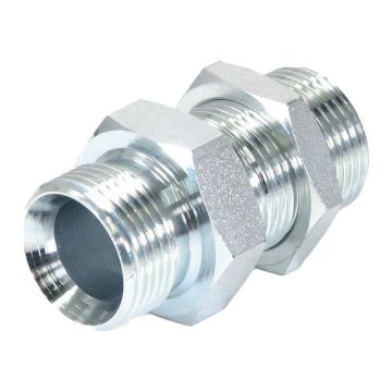 Hydraulisch verloopstuk 1'' BSP Man x 1'' BSP Mannelijk Schot met Zelfborgend