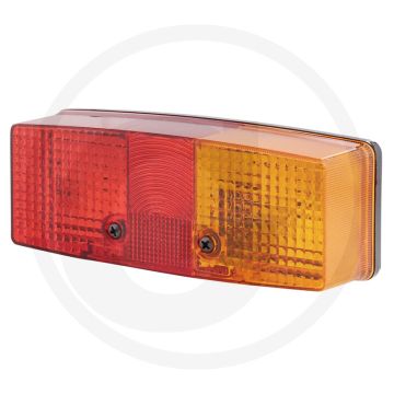 Hella Achterlicht Rechts 12/24V Vierkant met rem-, knipper- en kentekenplaatverlichting