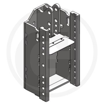 Scharmüller Trekhaakframe Fendt Favorit 600 LS – D-waarde 82,4 kN, AGCO grijs