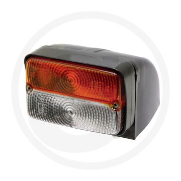 Cobo Knipper-breedtelicht geel/wit rechthoekig 120 x 80 mm