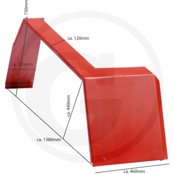 Achterspatbord (links, in de primer)